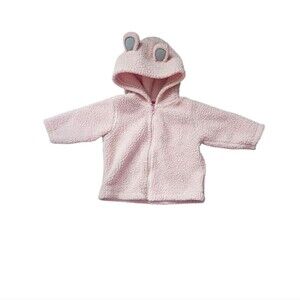 Baby B'gosh Pink Sherpa Jacket with Ears Size 3 Months
